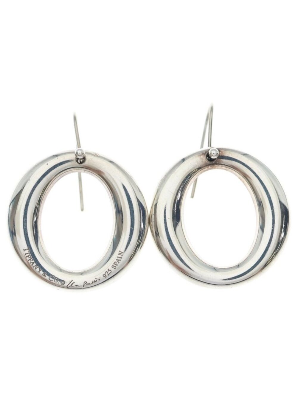 Tiffany & Co Elsa Peretti Seviana Hook Earrings Silver